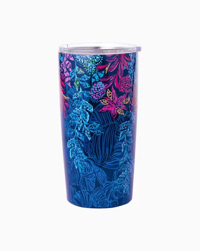 Tabletop^Lilly Pulitzer Stainless Steel Insulated Tumbler Aegean Navy Calypso Coast