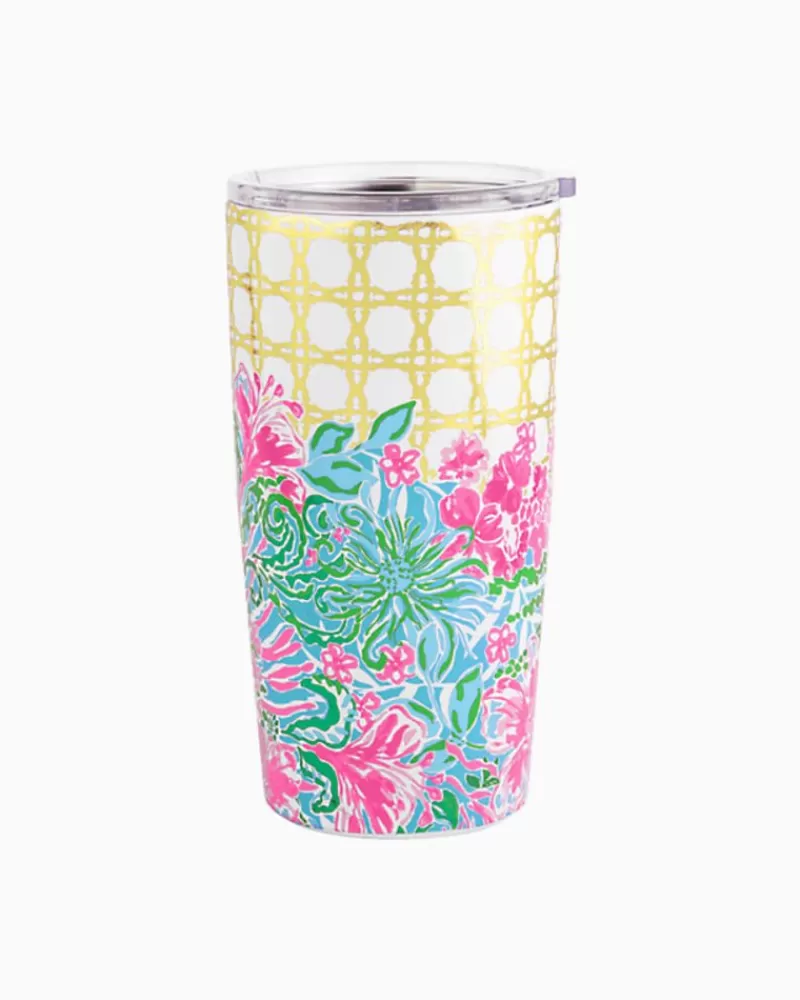 Tabletop^Lilly Pulitzer Stainless Steel Insulated Tumbler Amalfi Blue Leaf It Wild