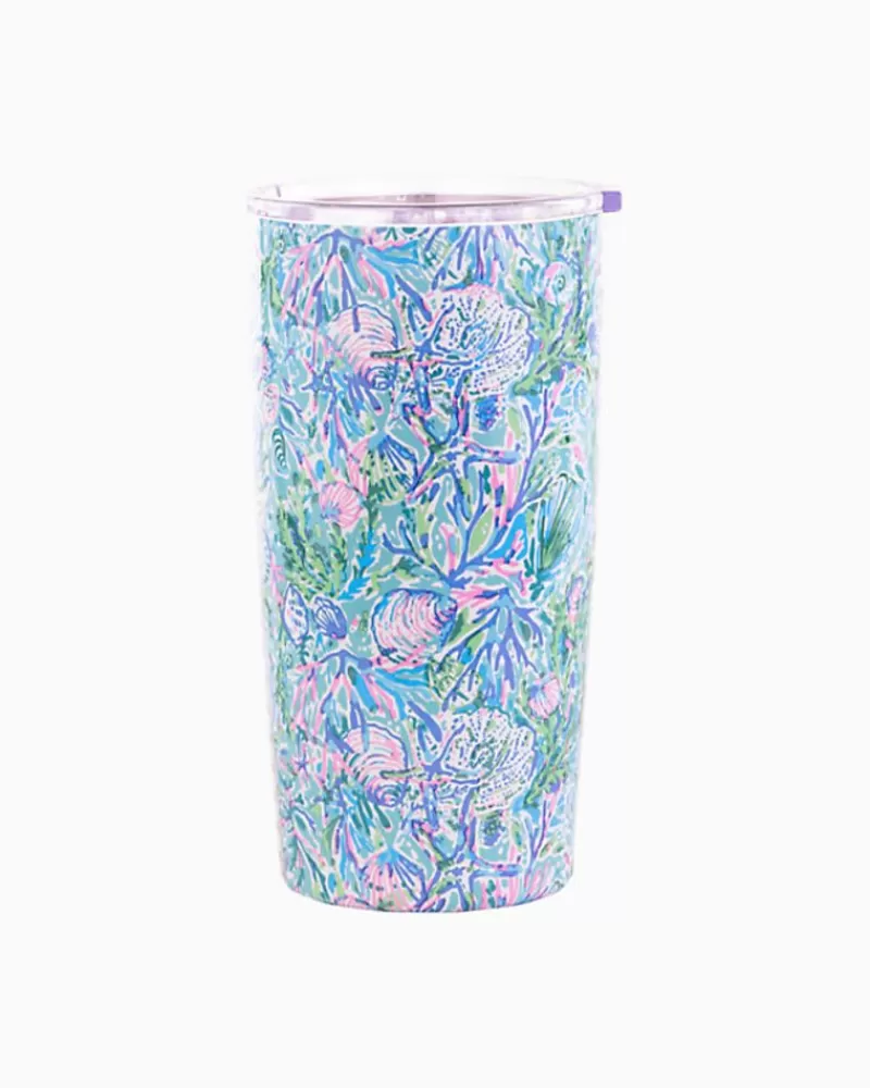 Tabletop^Lilly Pulitzer Stainless Steel Insulated Tumbler Surf Blue Soleil It On Me