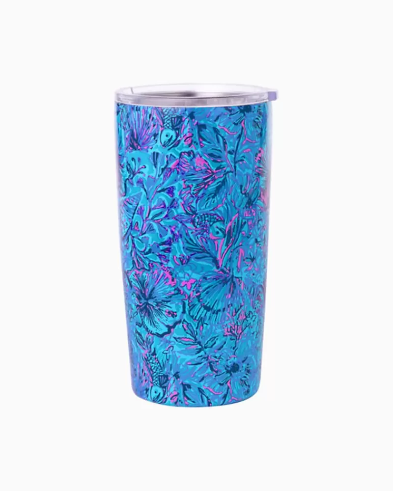 Tabletop^Lilly Pulitzer Stainless Steel Insulated Tumbler Breakwater Blue Shells N Bells