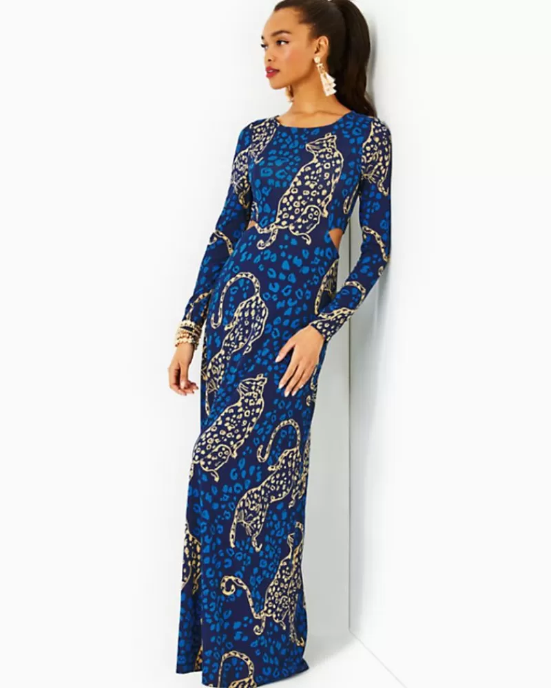 Dresses^Lilly Pulitzer Stirling Maxi Dress Low Tide Navy Oversized Easy To Spot