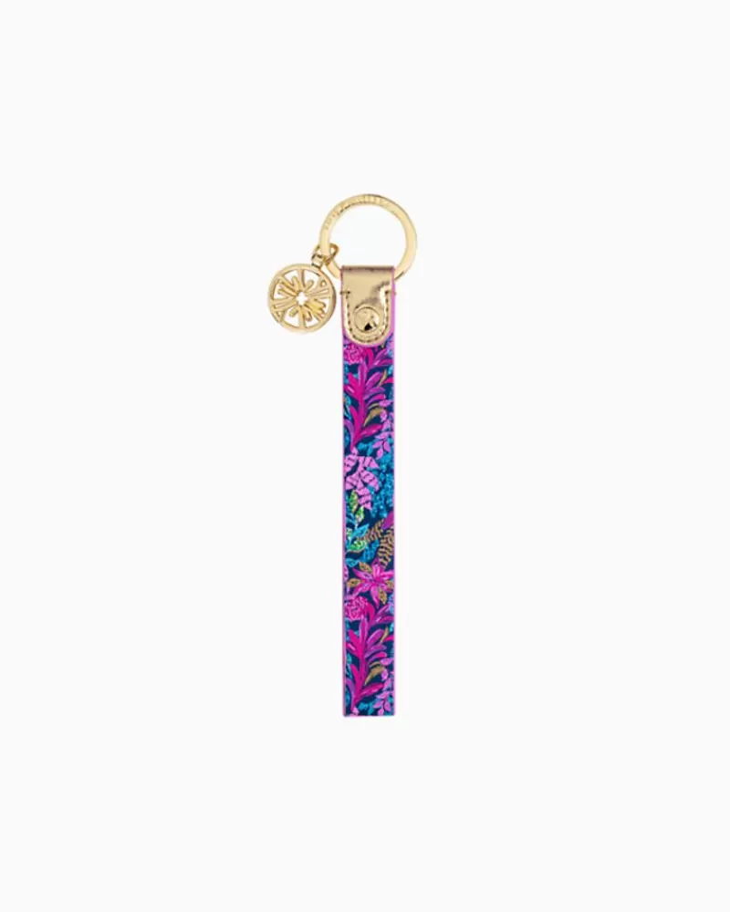 Phone & Tech^Lilly Pulitzer Strap Keychain Aegean Navy Calypso Coast