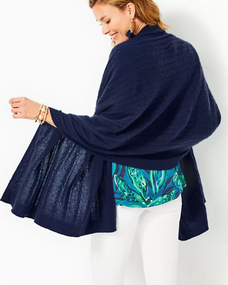 Sweaters & Cardigans^Lilly Pulitzer Take Me Away Cashmere Sweater Wrap True Navy