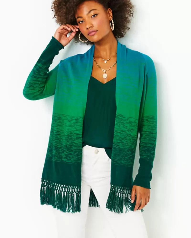 Sweaters & Cardigans^Lilly Pulitzer Tatum Ombre Cardigan Evergreen Marled Ombre