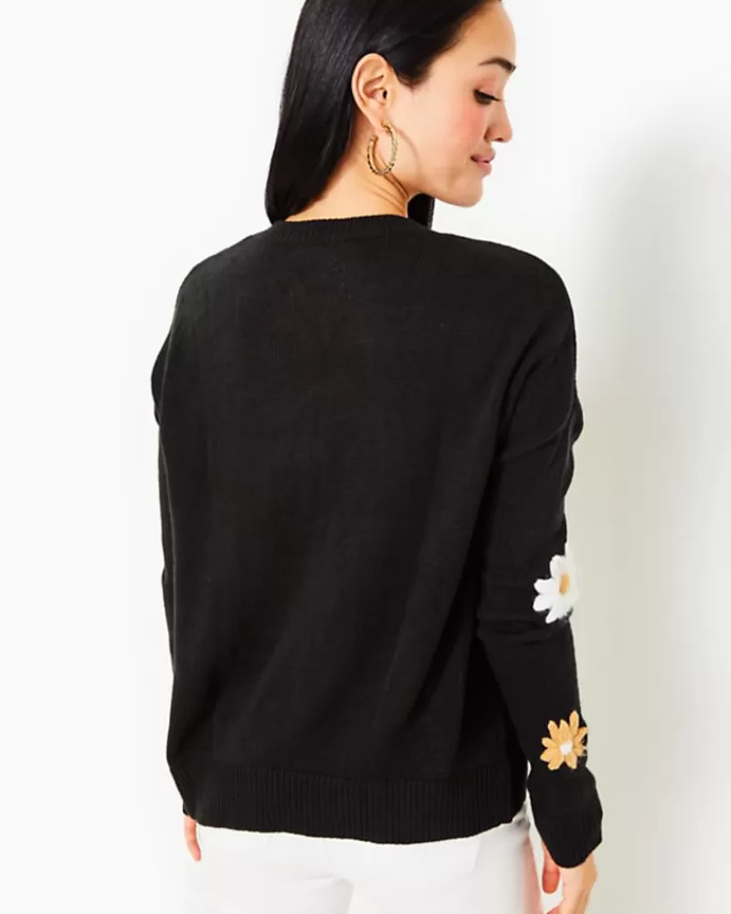 Sweaters & Cardigans^Lilly Pulitzer Tensley Sweater Black Blooming Embroidery