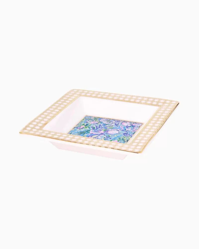 Office Supplies & Stationery^Lilly Pulitzer Trinket Tray Surf Blue Soleil It On Me