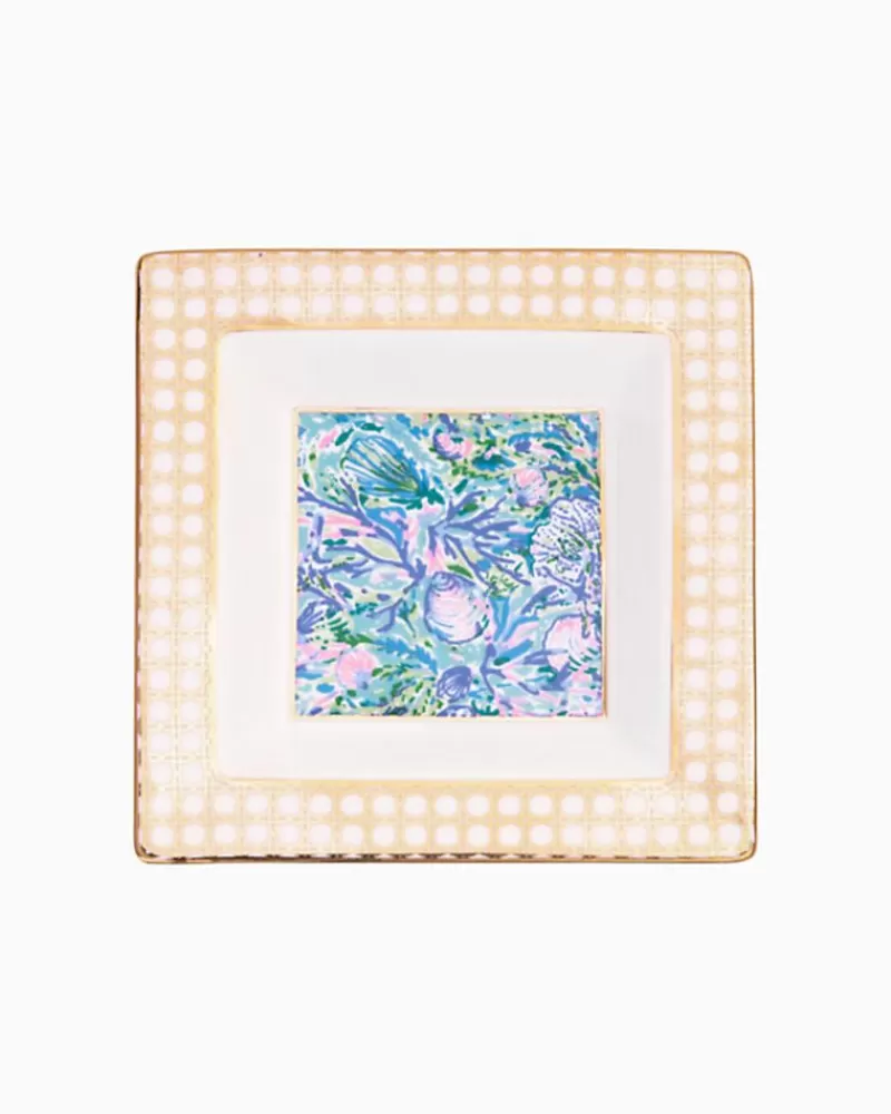 Office Supplies & Stationery^Lilly Pulitzer Trinket Tray Surf Blue Soleil It On Me