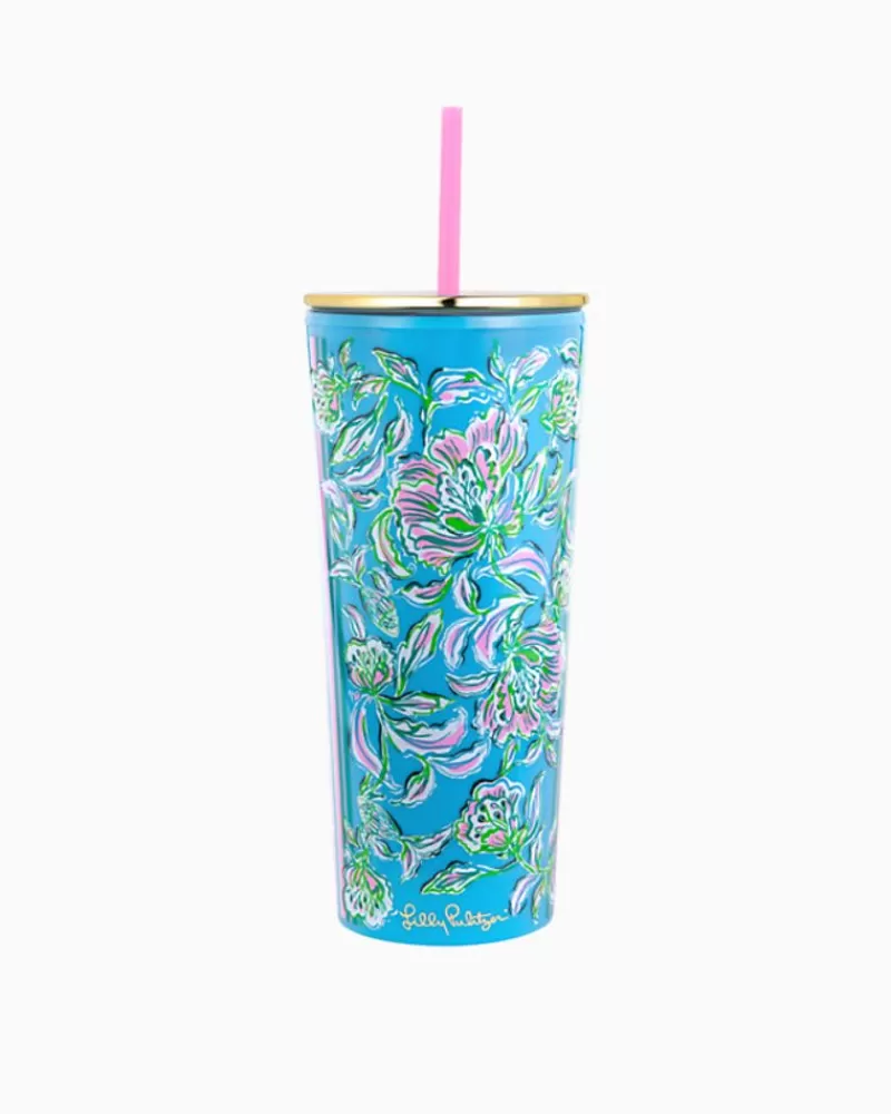 Tabletop^Lilly Pulitzer Tumbler With Straw Cumulus Blue Chick Magnet