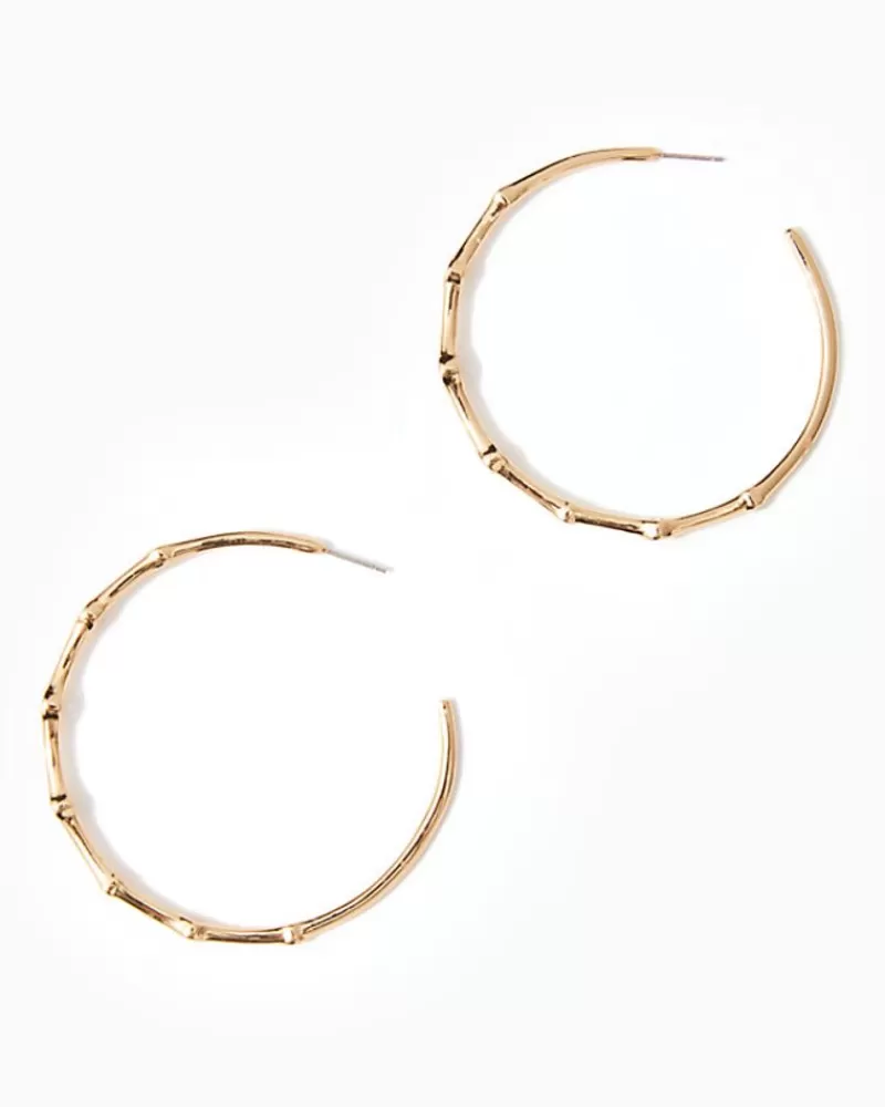 Jewelry^Lilly Pulitzer Twilight Hoop Earrings Gold Metallic