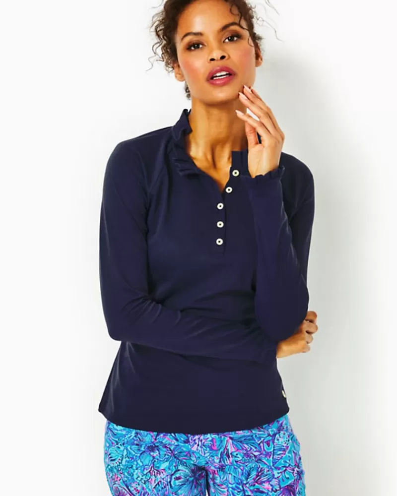 Activewear^Lilly Pulitzer Upf 50+ Luxletic Hutton Polo True Navy