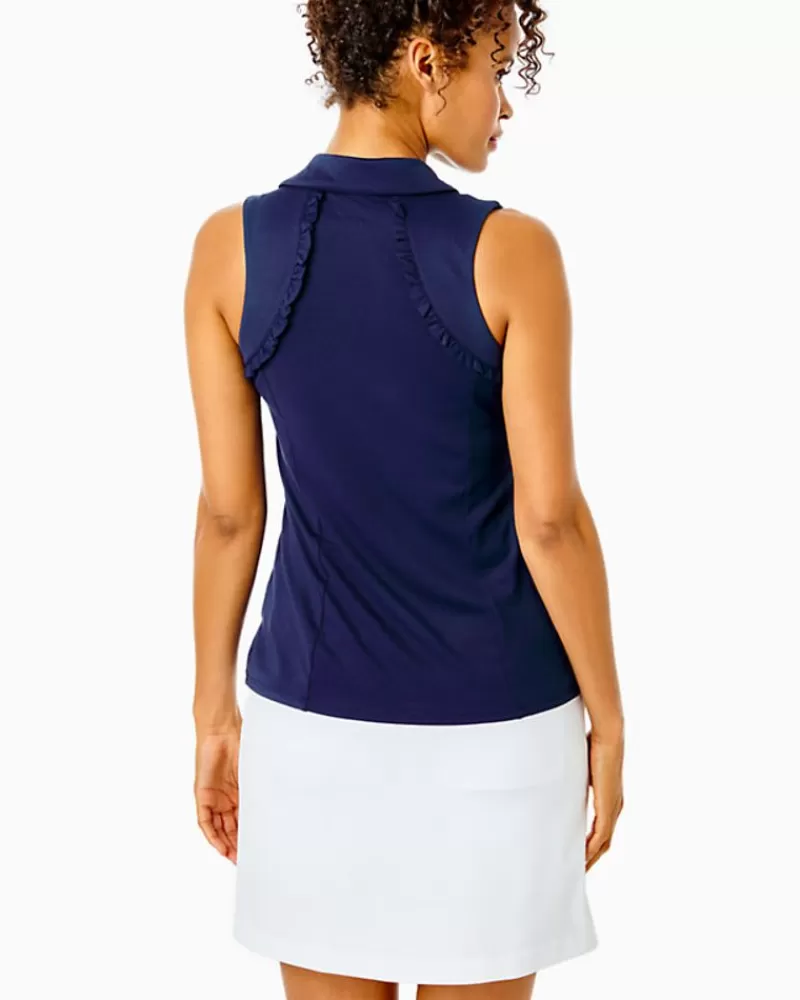 Activewear^Lilly Pulitzer Upf 50+ Luxletic Martina Polo Top True Navy