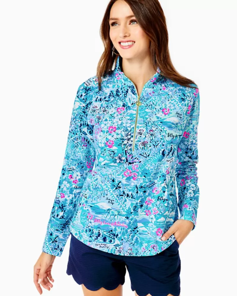 Outerwear^Lilly Pulitzer Upf 50+ Skipper Popover Blue Peri Lilly Loves North Carolina