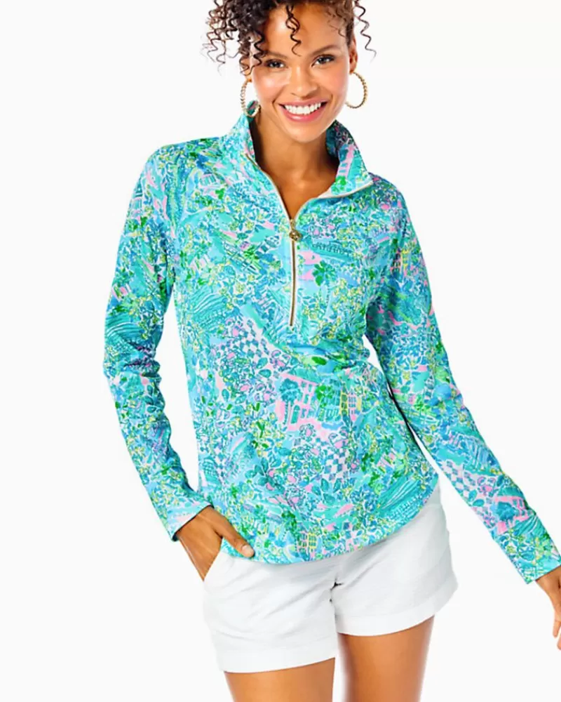 Outerwear^Lilly Pulitzer Upf 50+ Skipper Popover Surf Blue Lilly Loves South Carolina