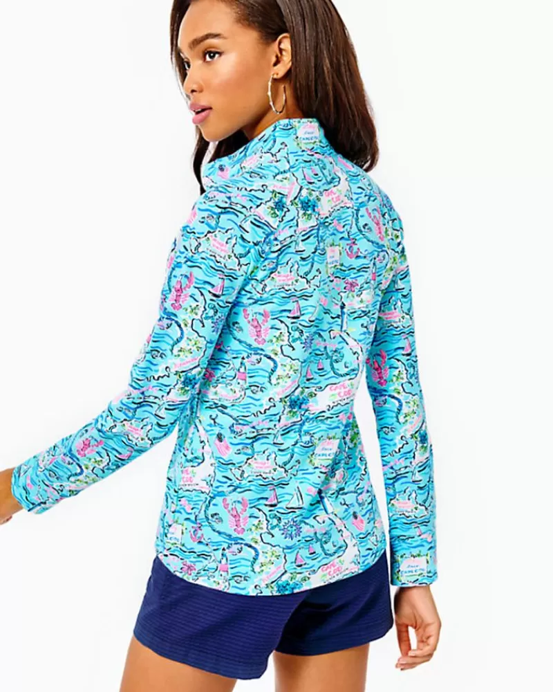 Outerwear^Lilly Pulitzer Upf 50+ Skipper Popover Bali Blue Lilly Loves Cape Cod