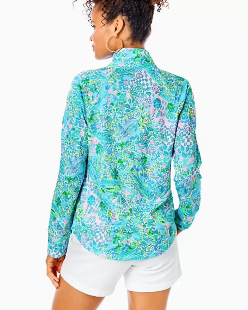 Outerwear^Lilly Pulitzer Upf 50+ Skipper Popover Surf Blue Lilly Loves South Carolina