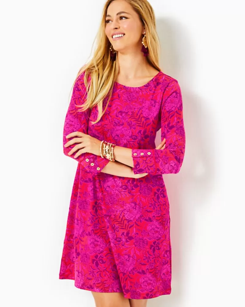 Dresses^Lilly Pulitzer Upf 50+ Solia Chillylilly Dress Amaryllis Red Secret Hideaway