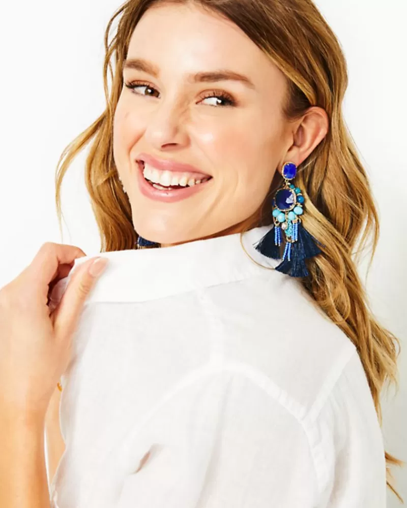 Jewelry^Lilly Pulitzer Waterside Earrings Alba Blue