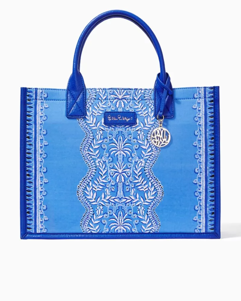 Bags^Lilly Pulitzer Winstead Tote Abaco Blue Have It Both Rays Engineered Tote