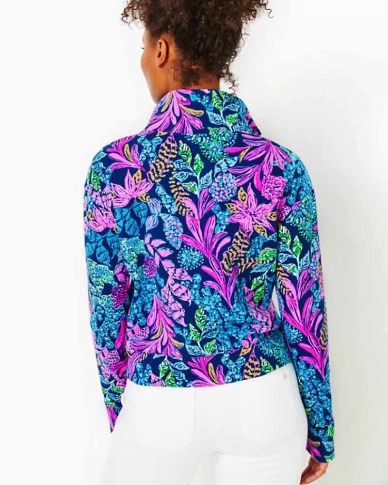 Loungewear^Lilly Pulitzer Wrenley Zip-Up Jacket Aegean Navy Calypso Coast