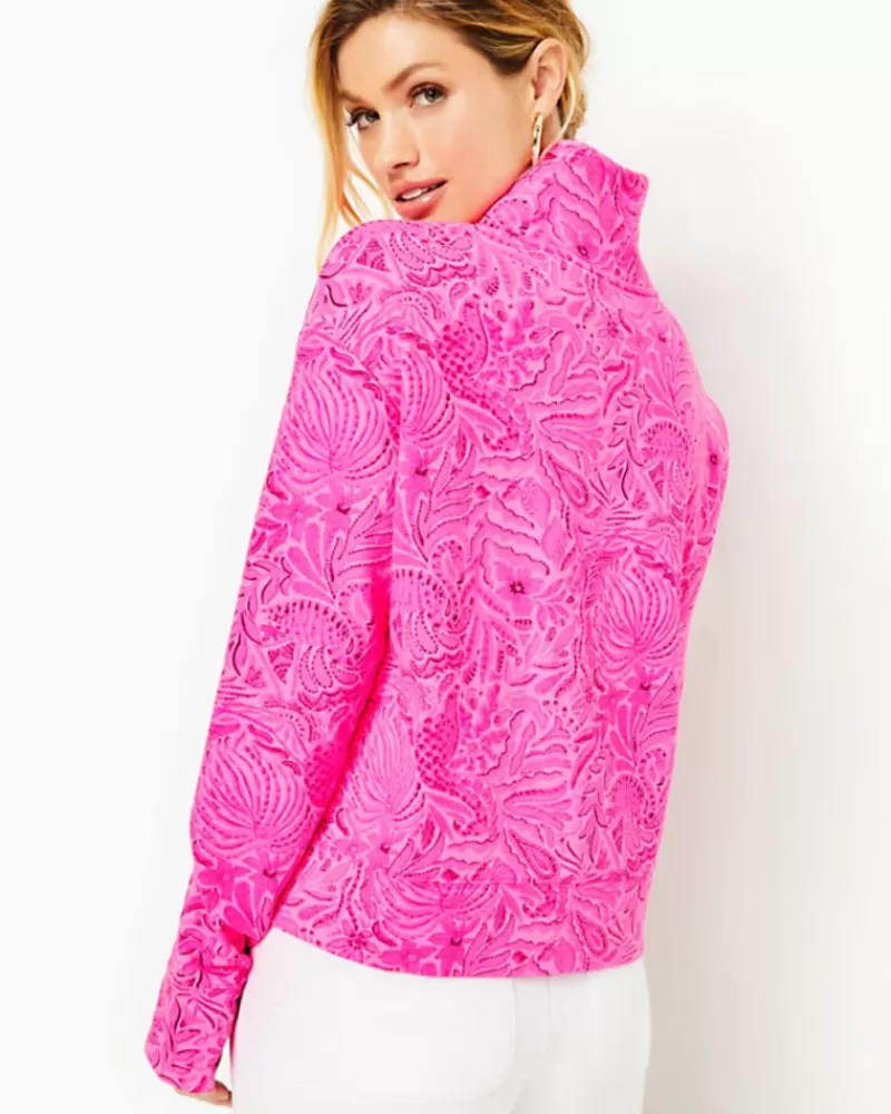 Loungewear^Lilly Pulitzer Wrenley Zip-Up Jacket Cerise Pink Pinkie Promises