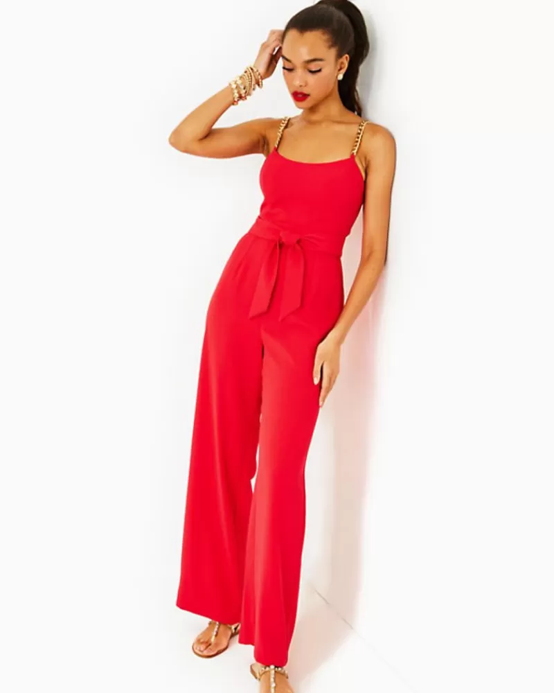 Rompers & Jumpsuits^Lilly Pulitzer Zemira Sleeveless Jumpsuit Amaryllis Red